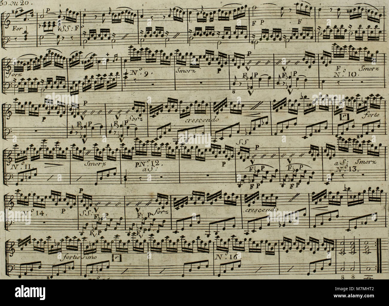 Andante du celébré Haydn - arrangé pour la harpe avec accompagnement de violon ad libitum (1795) (14598292057) Stock Photo