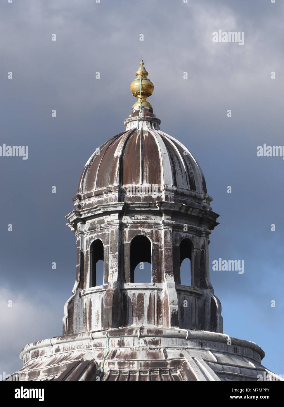 The lead covered dome and cupola of the eighteenth century Radcliffe Camera. Oxford, Oxfordshire, England, UK. Stock Photo