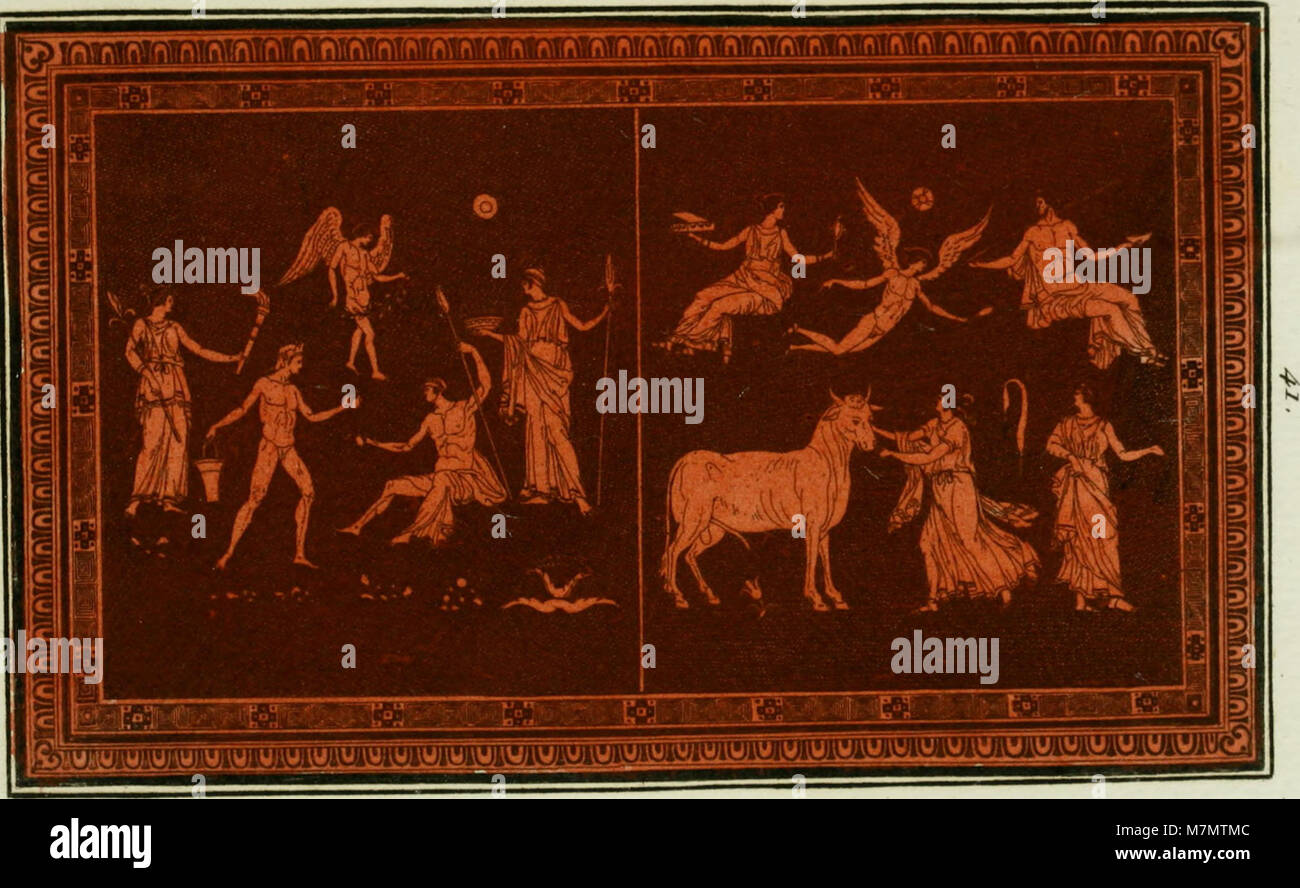 Antiquités étrusques, grecques et romaines - ou les beaux vases étrusques, grecs et romains, et les peintures rendues avec les couleurs qui leur sont propres (1787) (14597501969) Stock Photo