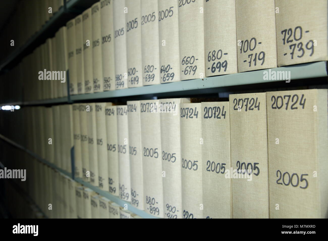 Storage rooms with bookshelves in a large library Stock Photo - Alamy