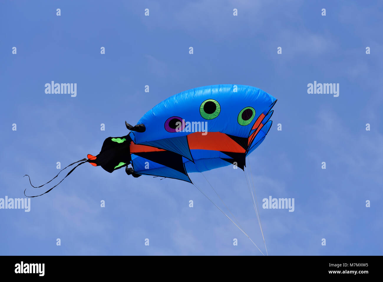 Kite flying during carnival festival in Athens, Greece Stock Photo