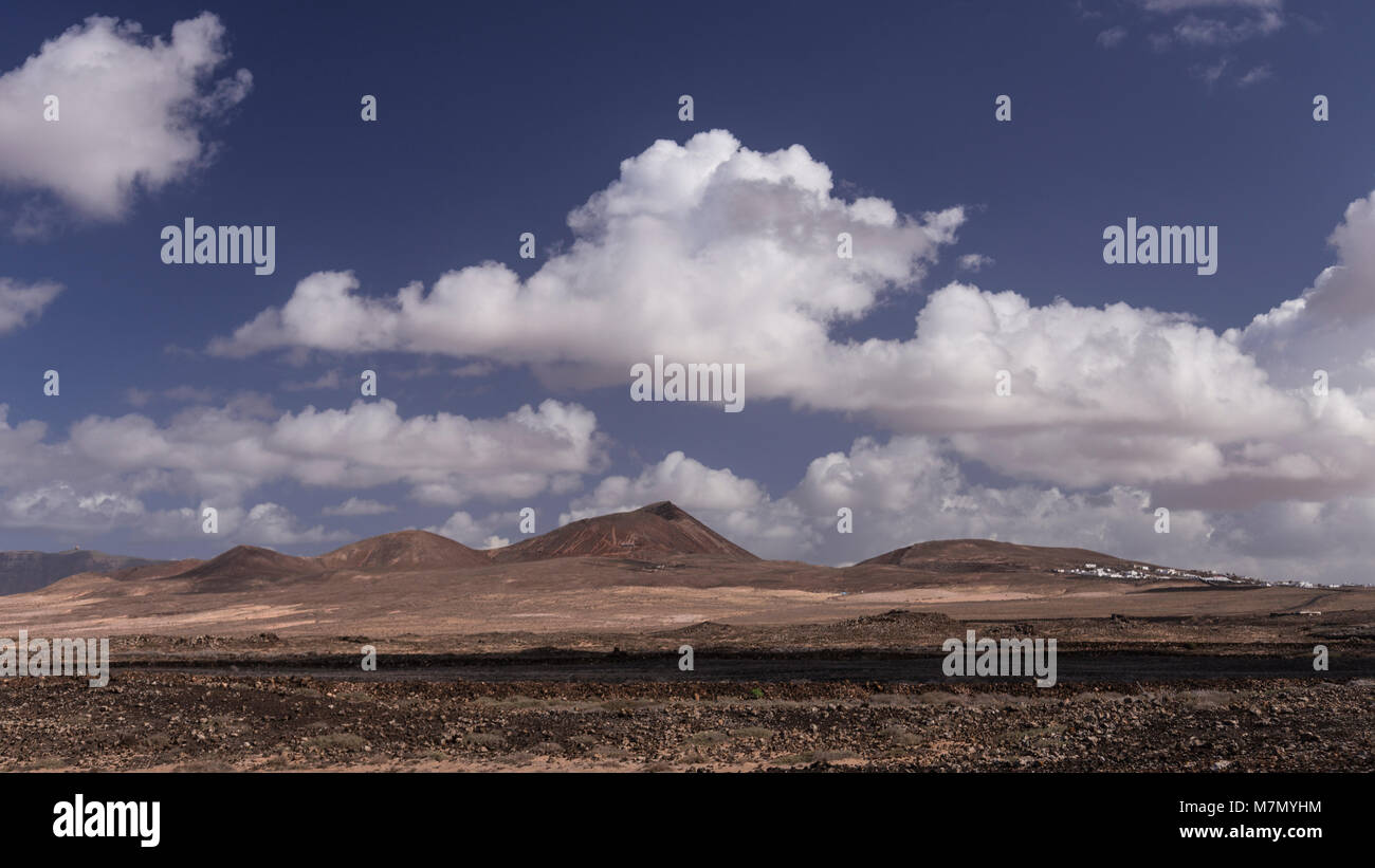 Volcanic landscape at La Santa, Lanzarote, Canary Islands Stock Photo