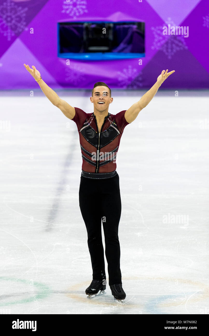 Adam Rippon (USA) competing in the Figure Skating Men,s Short