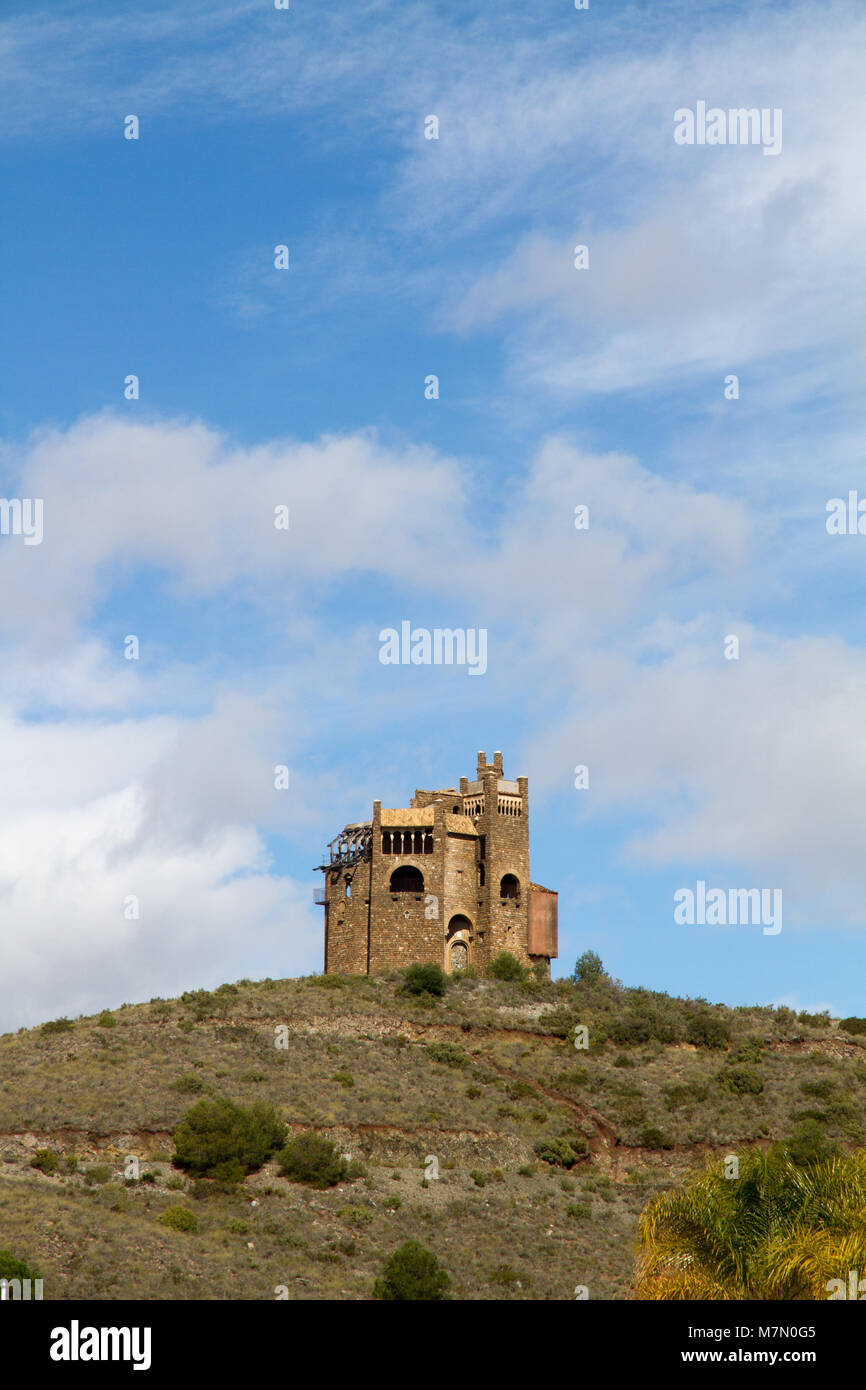 Ancient Moorish water tower in Alhaurin el Grande, Costa del Sol, Malaga province, Andalusia, Spain Stock Photo