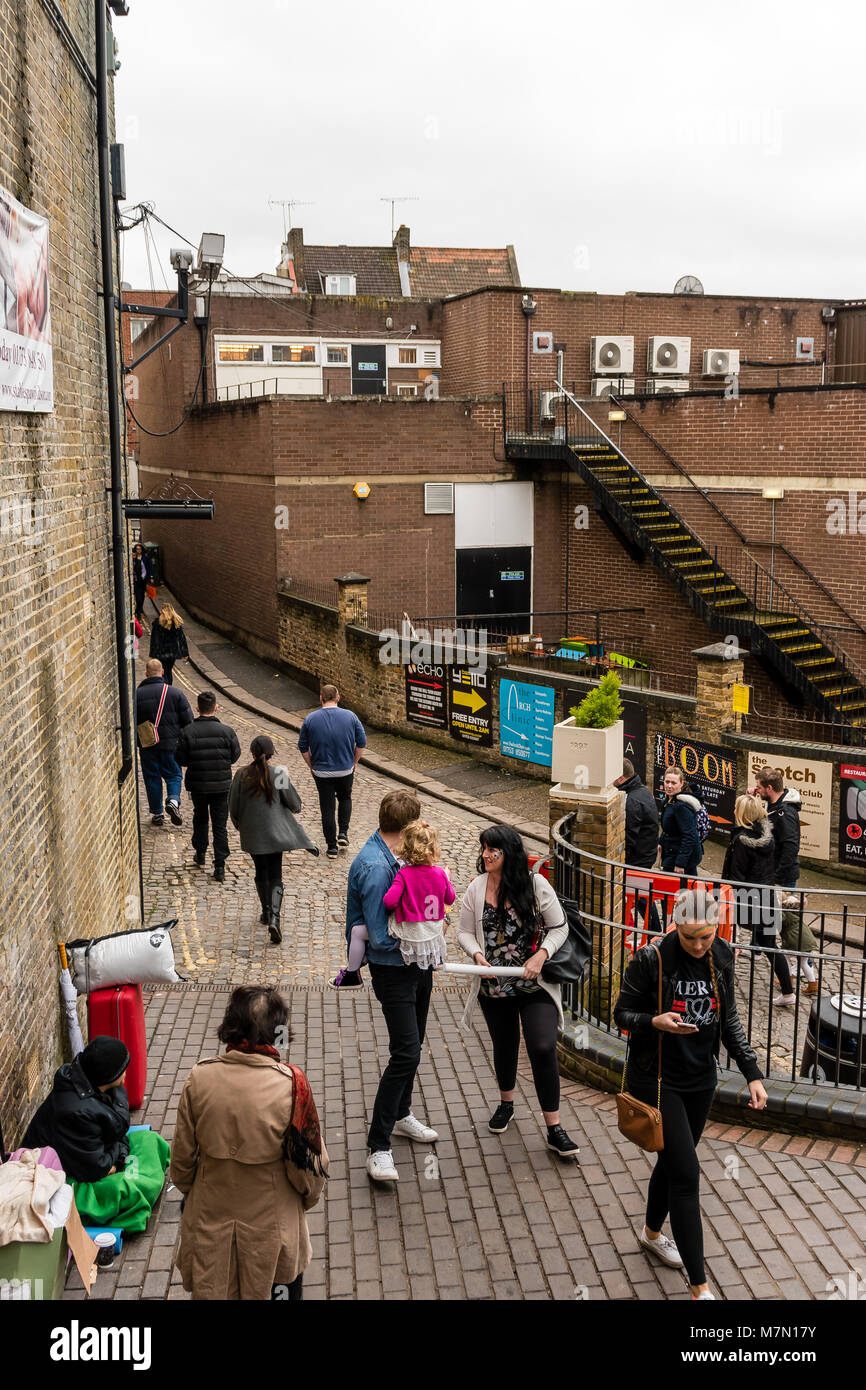 Goswell Hill, an alley in Windsor, UK.  March 2018 Stock Photo