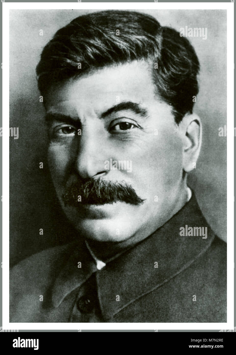 STALIN Vintage 1930’s B&W portrait of Joseph Stalin Soviet Union Russia Stock Photo