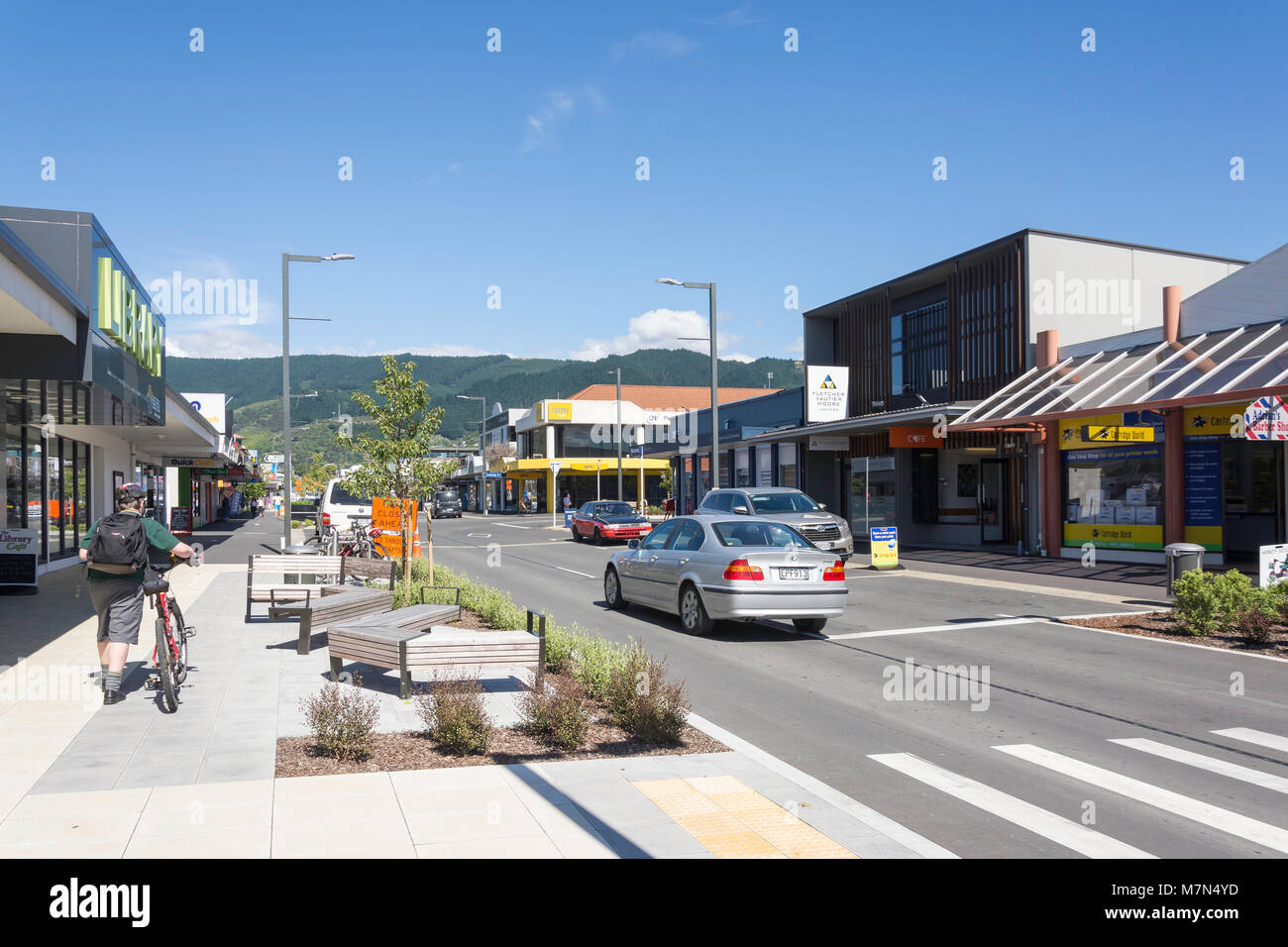 Queen Street, Richmond, Tasman District, New Zealand Stock Photo