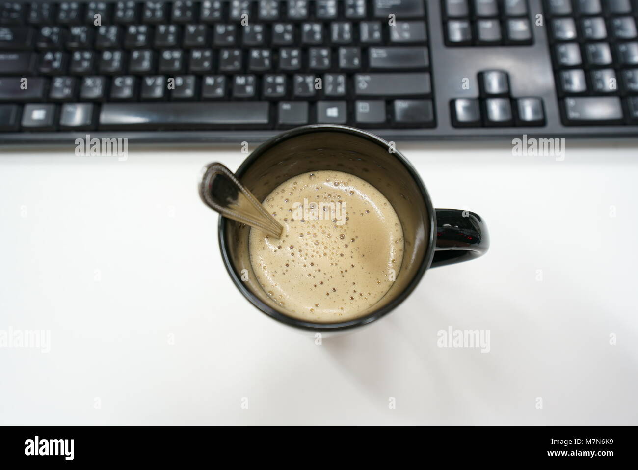 Coffee at work time Stock Photo Alamy
