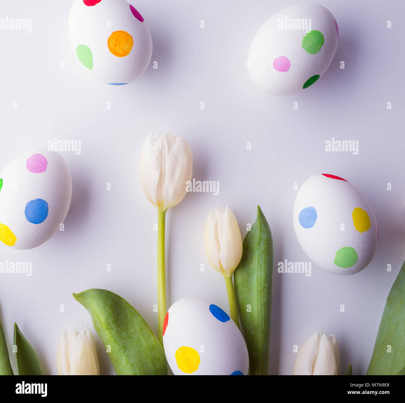 Easter and spring flat lay Stock Photo - Alamy