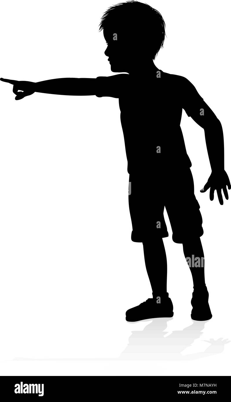 Child Kid Silhouette Stock Vector Image & Art - Alamy