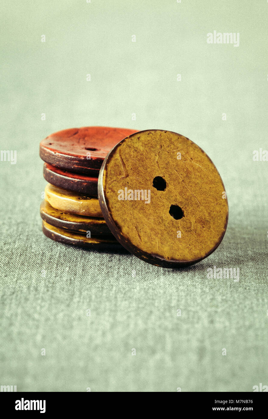Close up of colorful Buttons Stock Photo