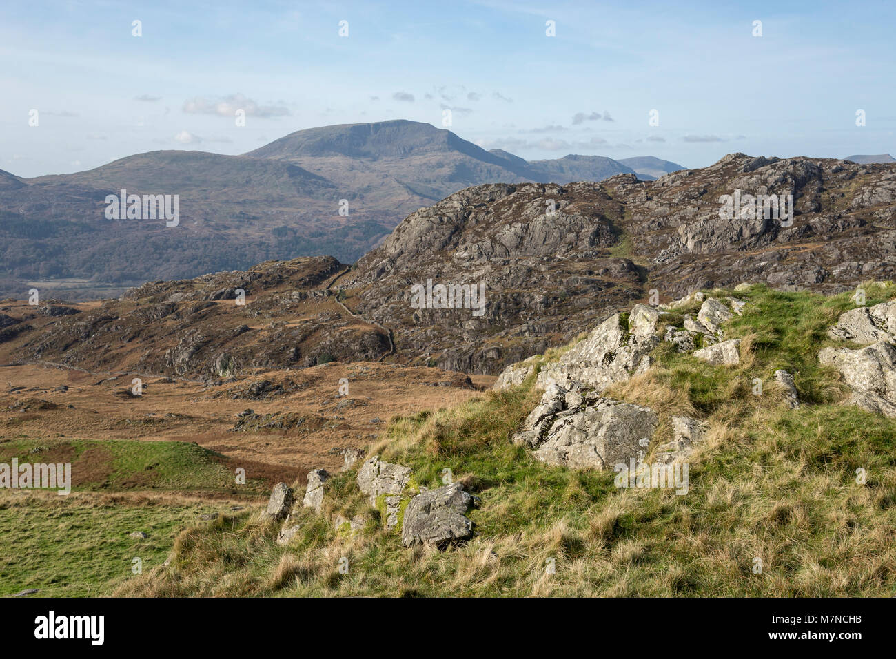 Rugged autumnal scenery in Snowdonia national park, North Wales. Stock Photo