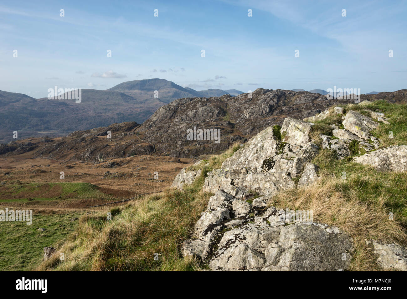 Rugged autumnal scenery in Snowdonia national park, North Wales. Stock Photo