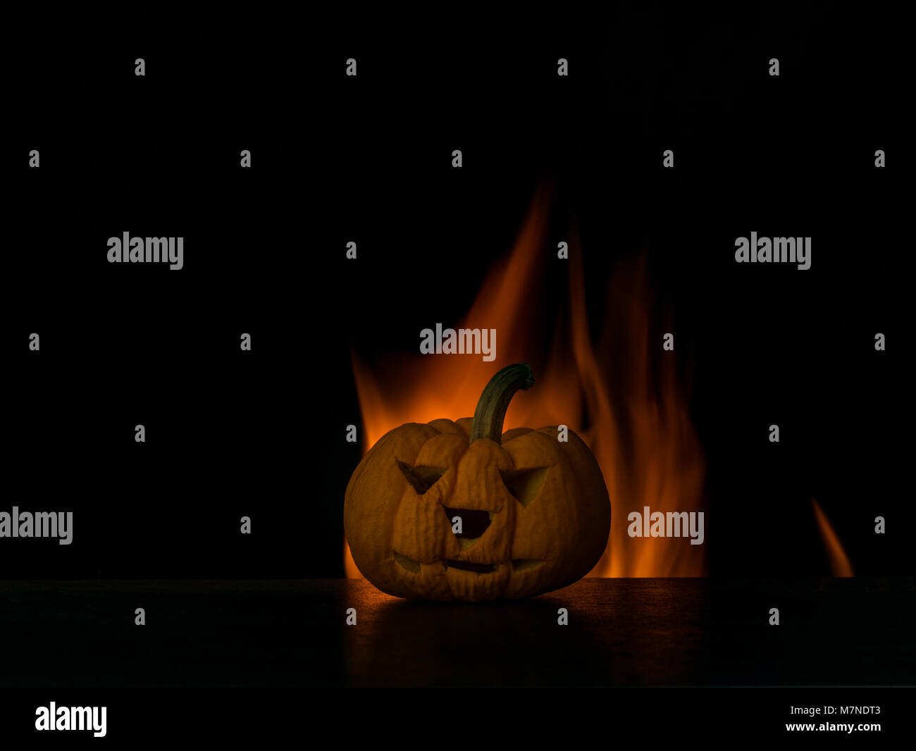 pumpkin on fire background, isolate black background Stock Photo - Alamy