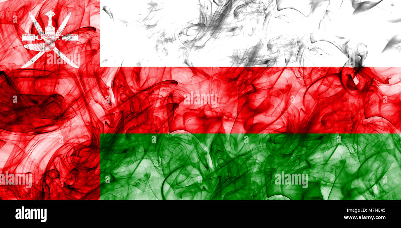 Oman smoke flag Stock Photo Alamy