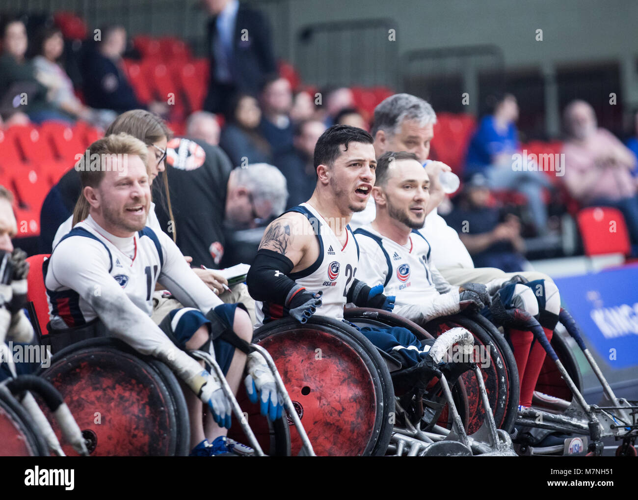 Leicester UK 11th March 2018 King Power Wheelchair Rugby Quad leicester-uk-11th-march-2018-king-power-wheelchair-rugby-quad