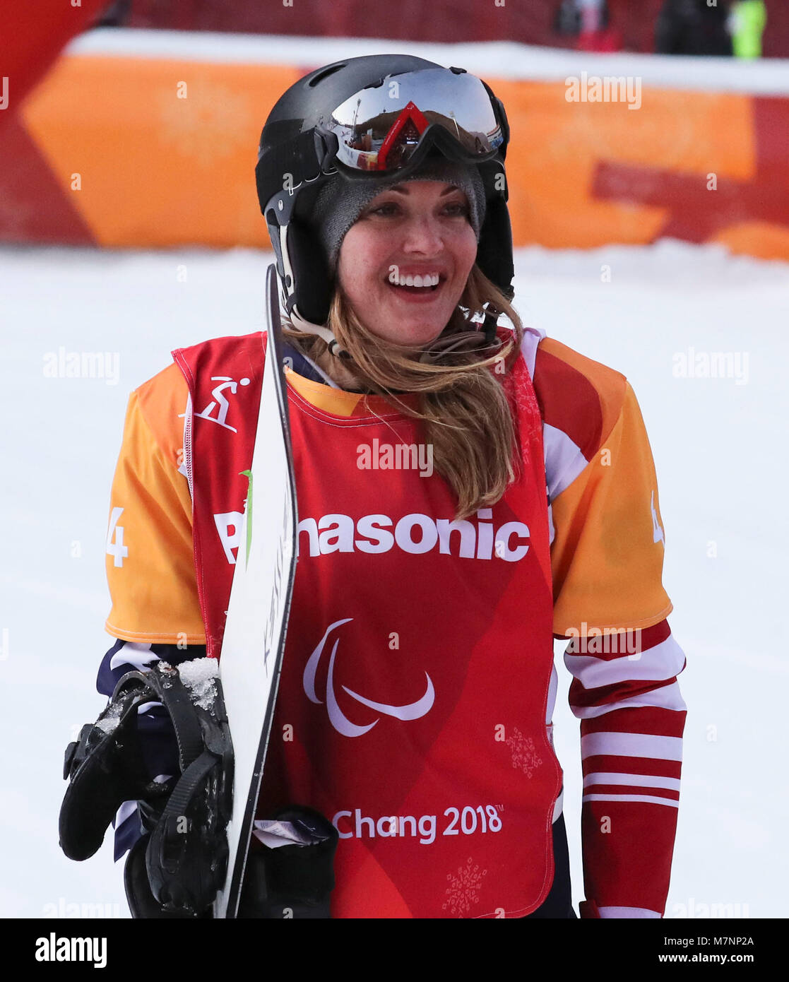 Pyeongchang, South Korea. 12th Mar, 2018. Amy Purdy wins silver in
