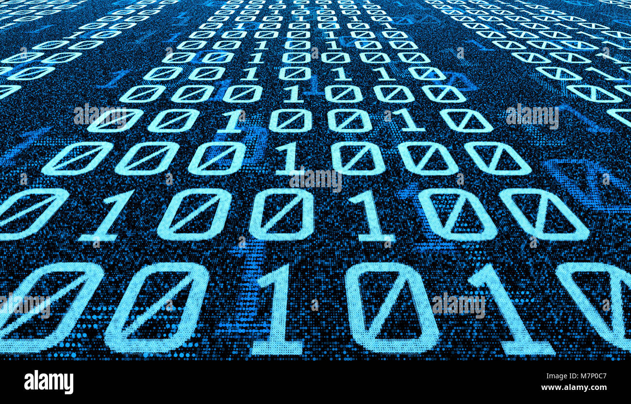 Internet technology communication, binary code programming, network ...