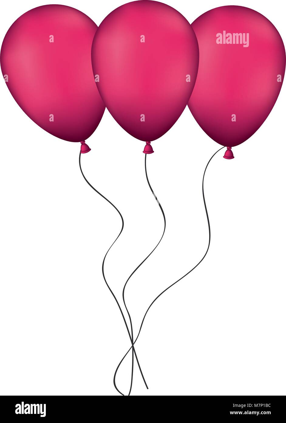 balloons air party decorative icon Stock Vector Image & Art - Alamy