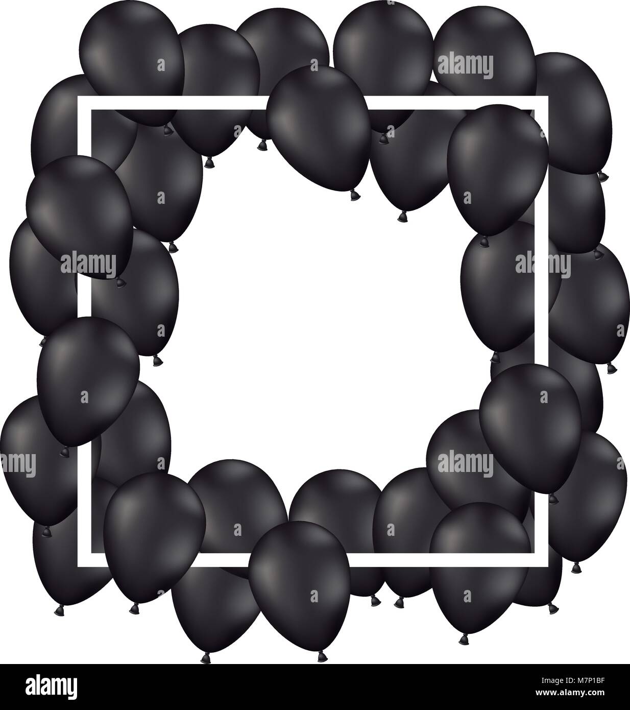 balloons air party decorative frame Stock Vector Image & Art - Alamy