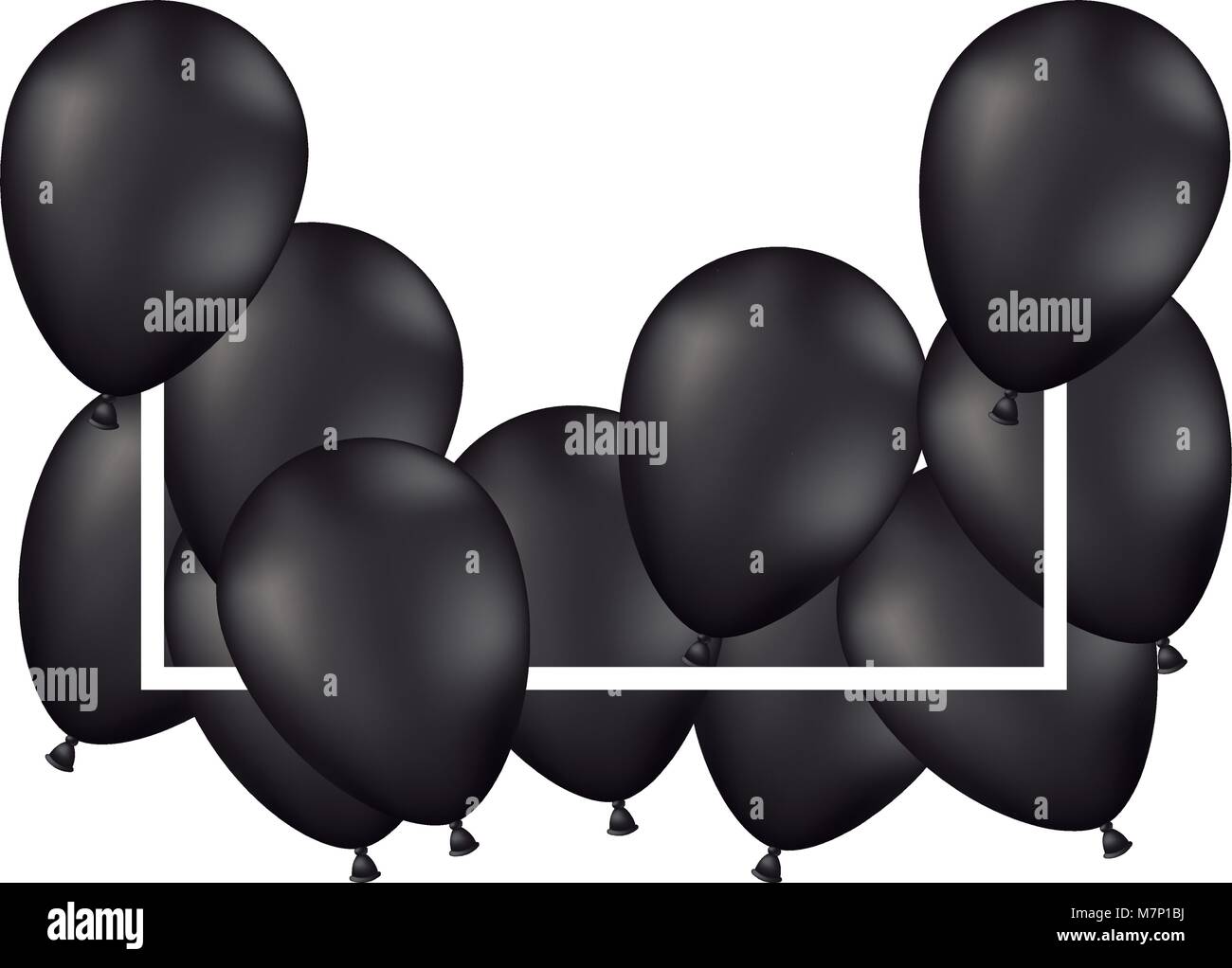 balloons air party decorative frame Stock Vector Image & Art - Alamy