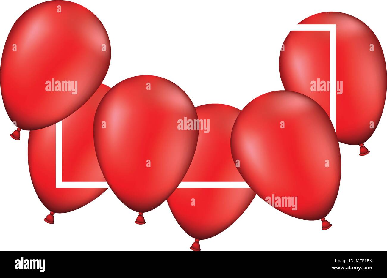 balloons air party decorative frame Stock Vector Image & Art - Alamy