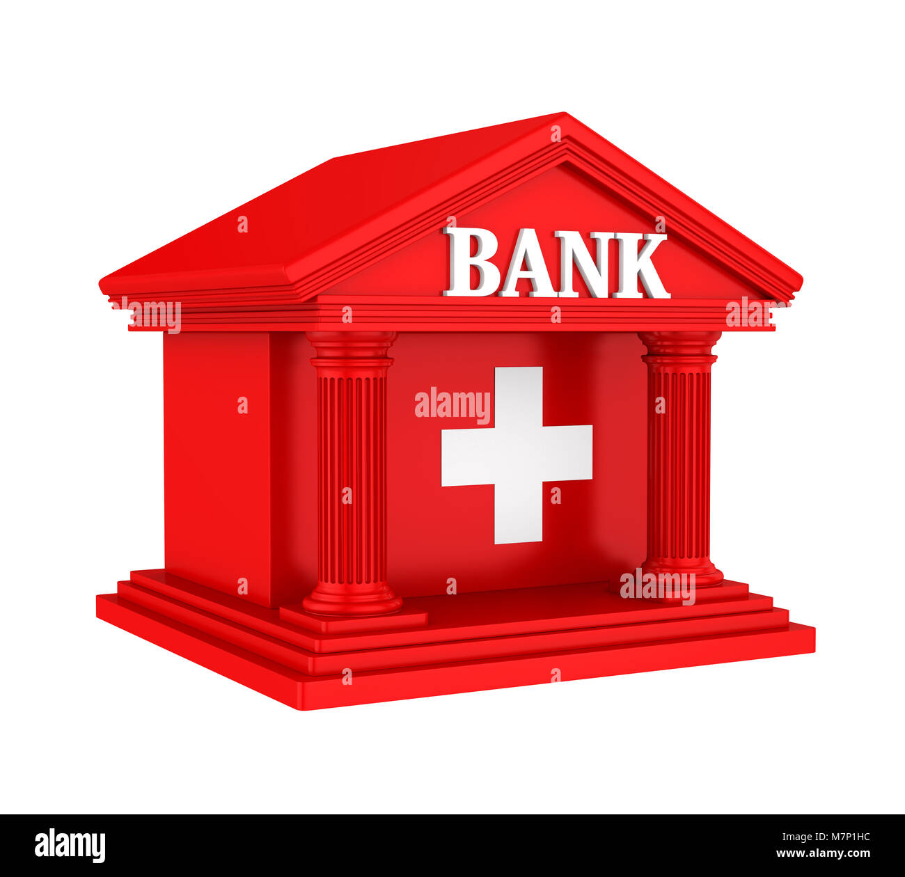 Swiss Bank Building Isolated Stock Photo