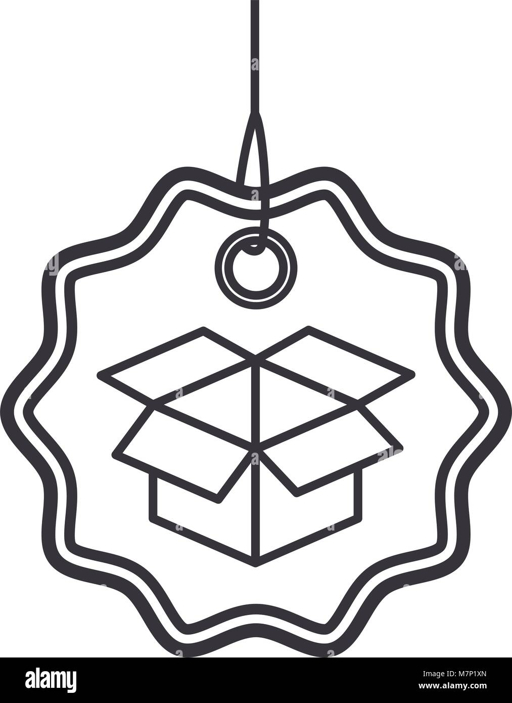 commercial hangtag with carton box hanging Stock Vector Image & Art Alamy