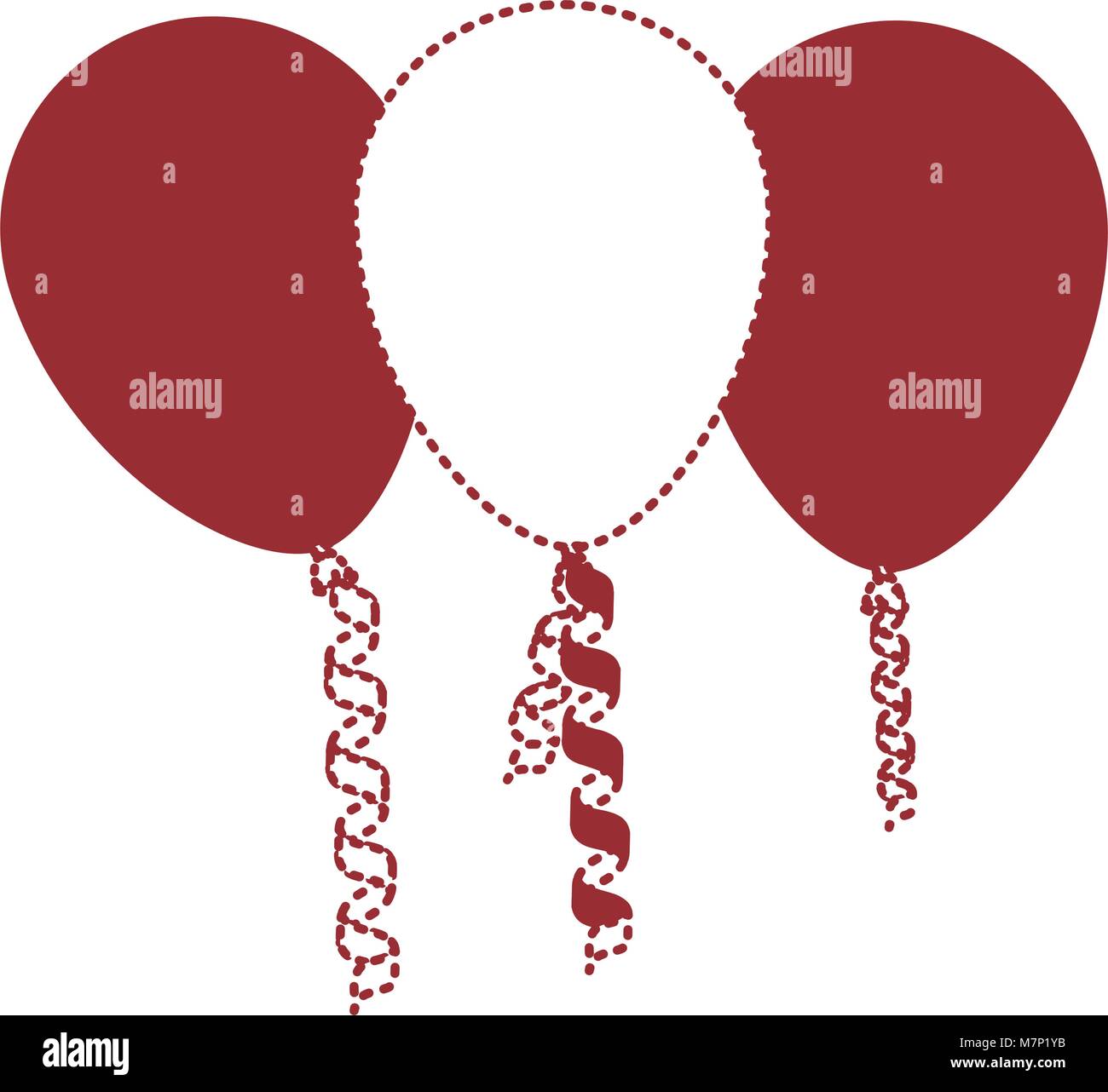 balloons air party decorative icon Stock Vector Image & Art - Alamy