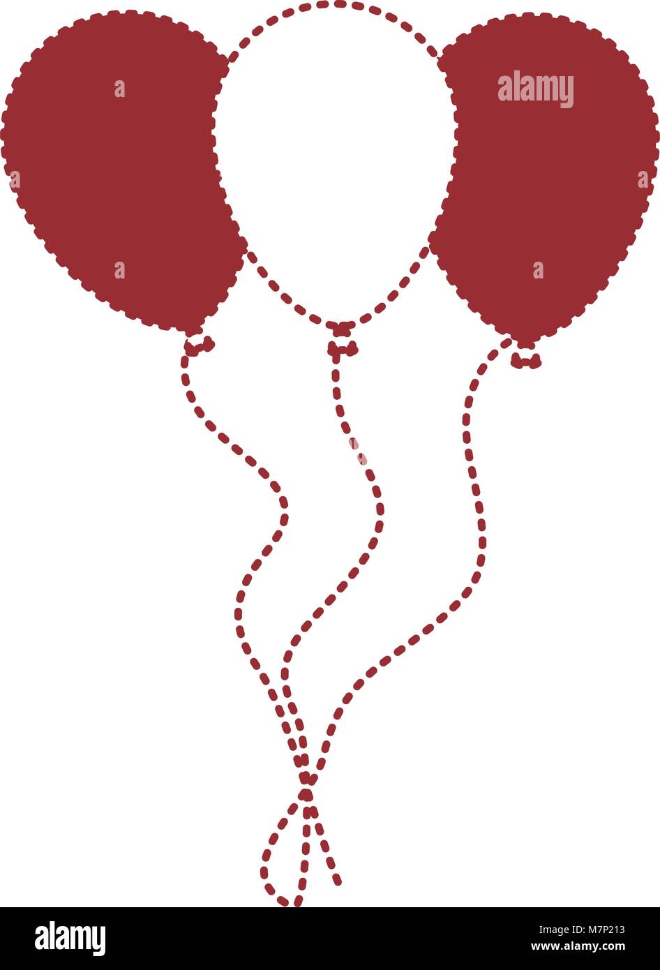 balloons air party decorative icon Stock Vector Image & Art - Alamy