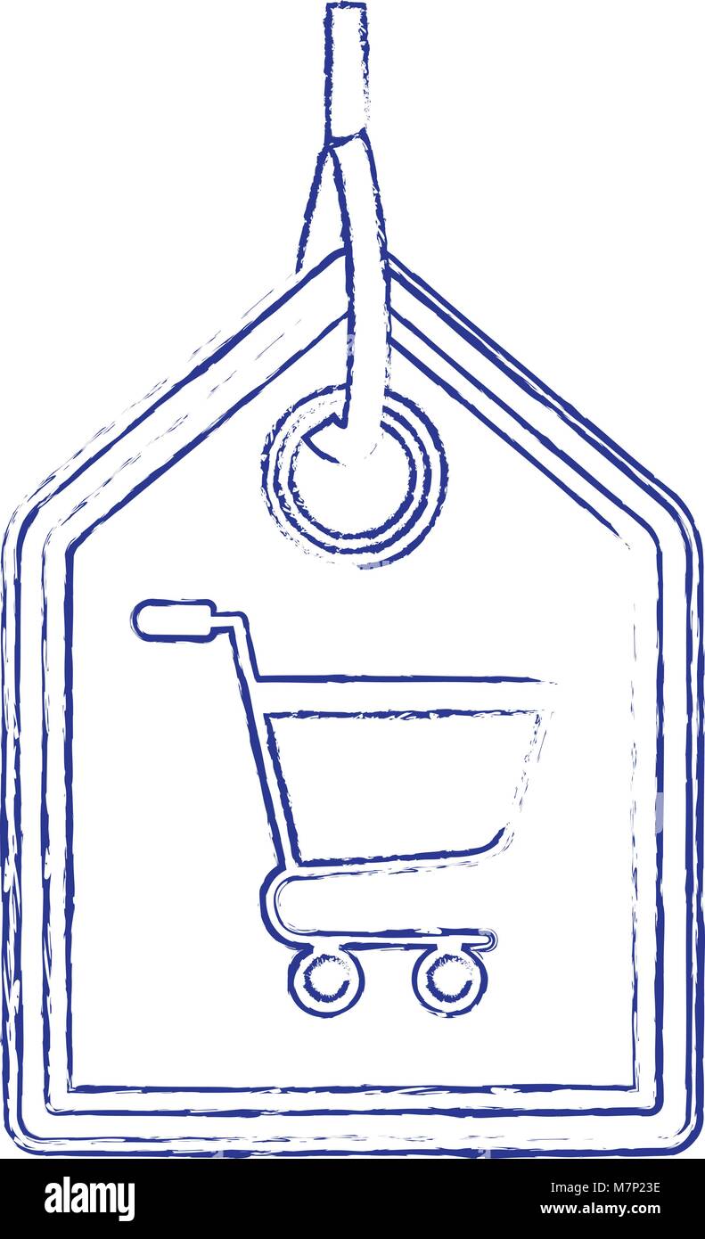 commercial hangtag with shopping cart hanging Stock Vector Image & Art ...