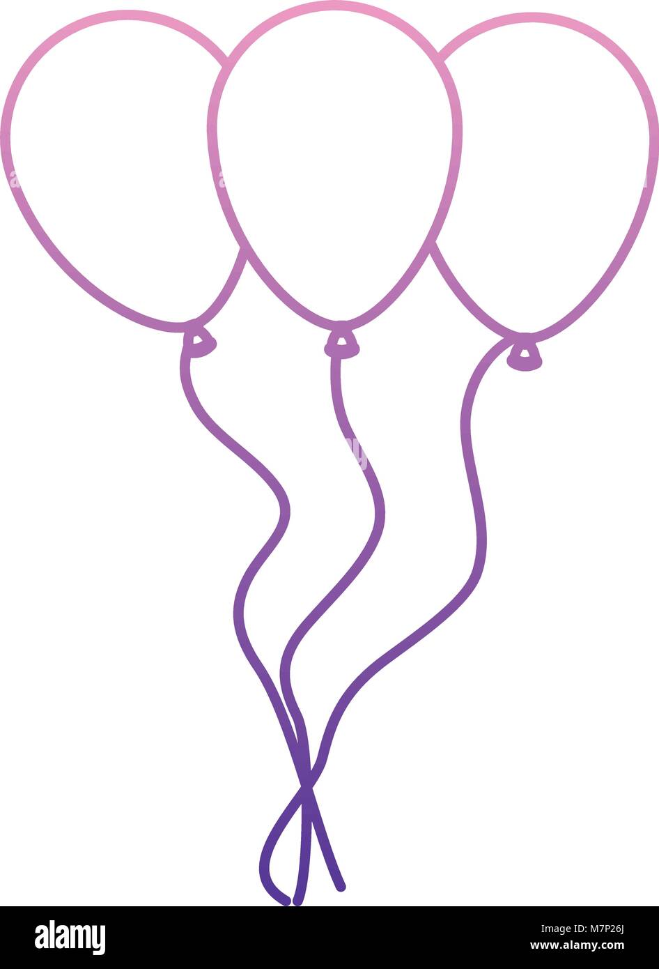 balloons air party decorative icon Stock Vector Image & Art - Alamy