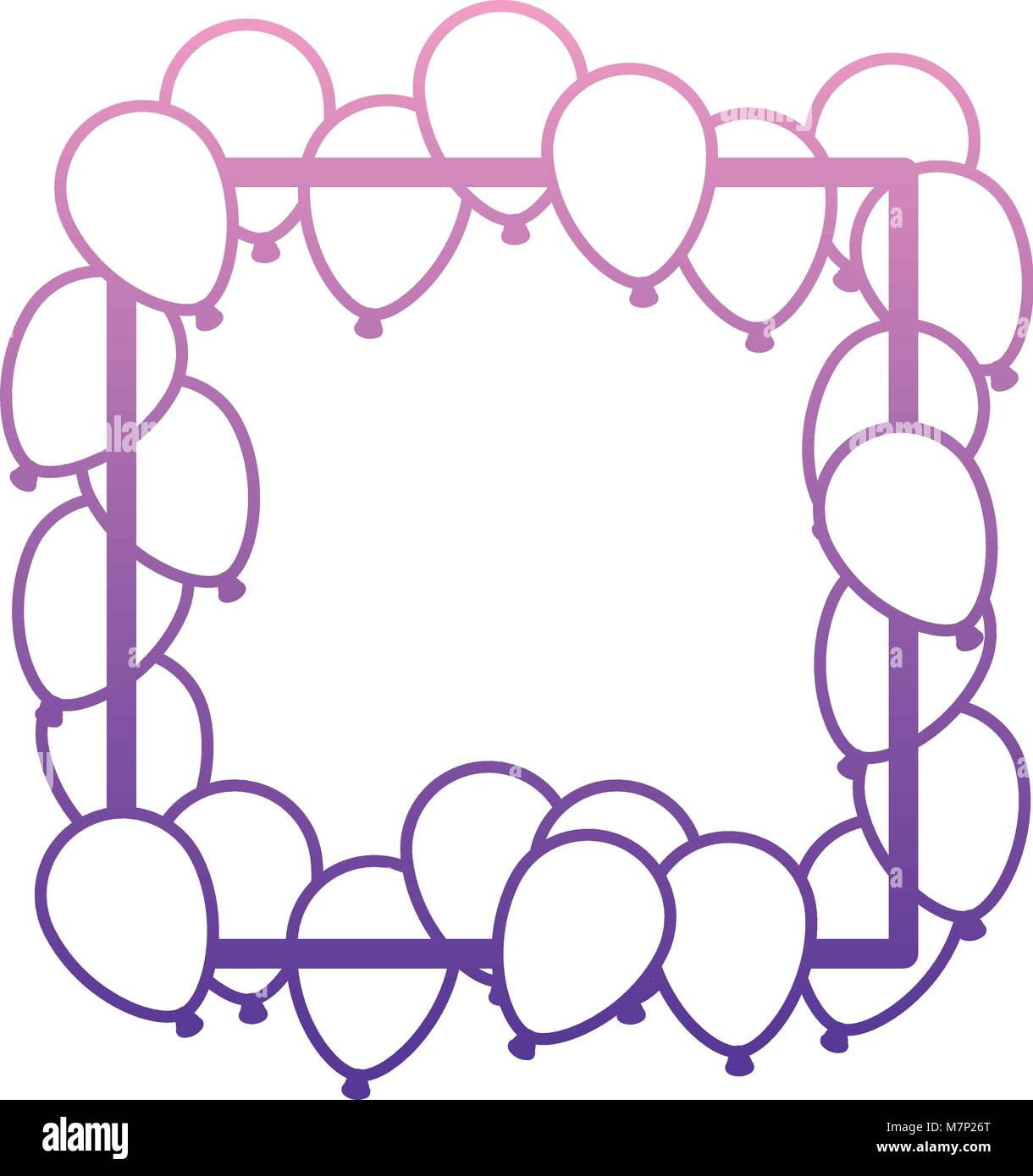 balloons air party decorative frame Stock Vector Image & Art - Alamy