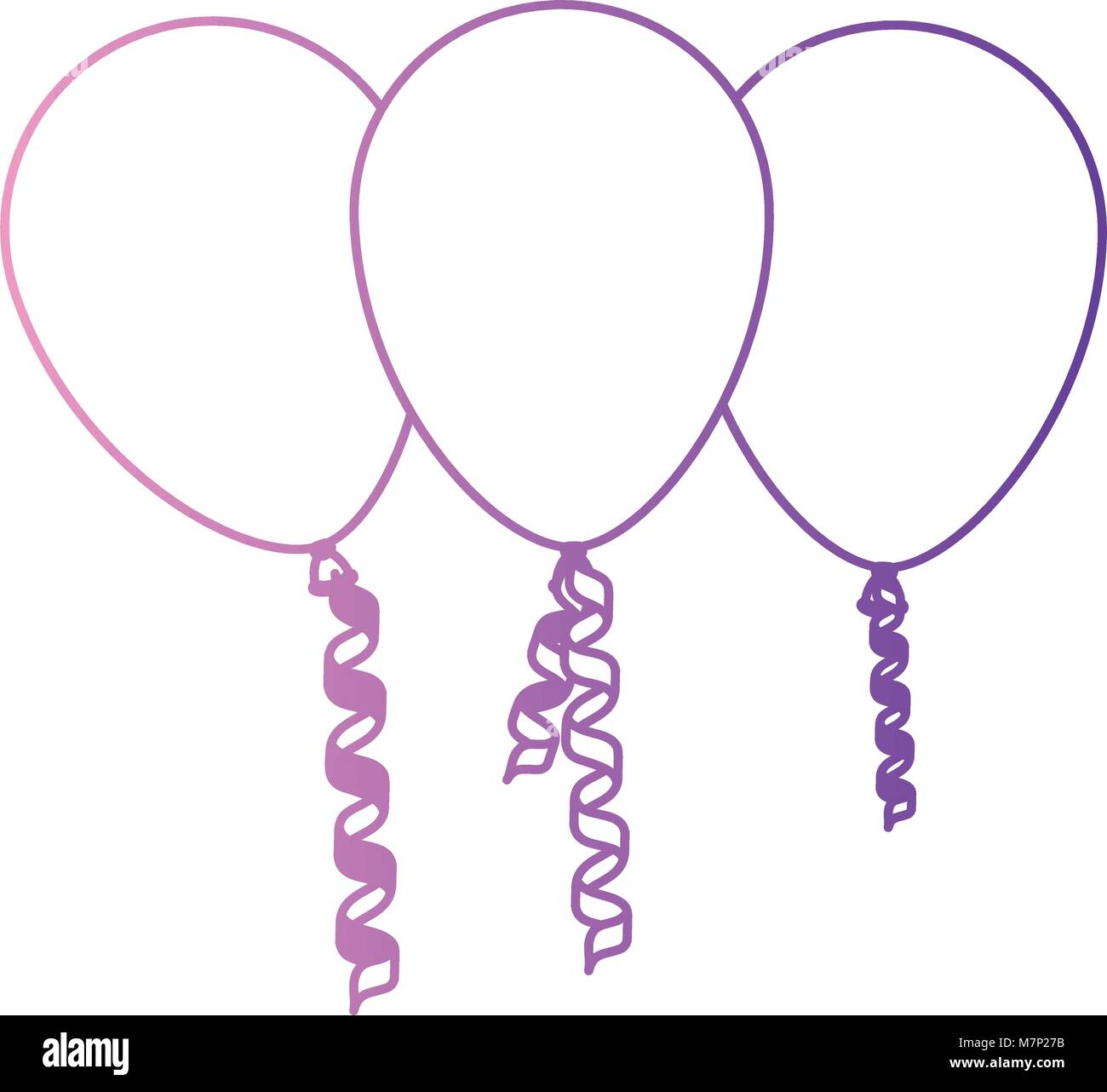 balloons air party decorative icon Stock Vector Image & Art - Alamy