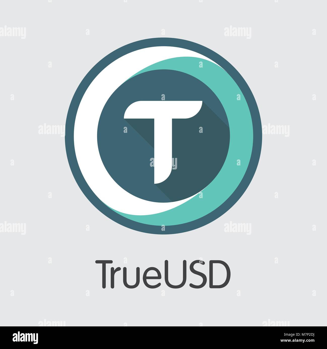 Trueusd Cryptographic Currency - Vector Icon. Stock Vector