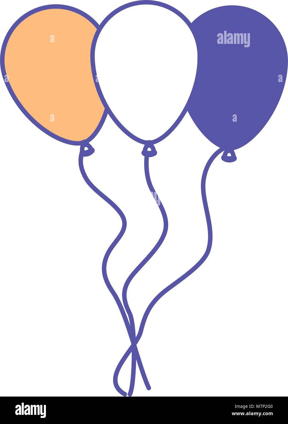 balloons air party decorative icon Stock Vector Image & Art - Alamy