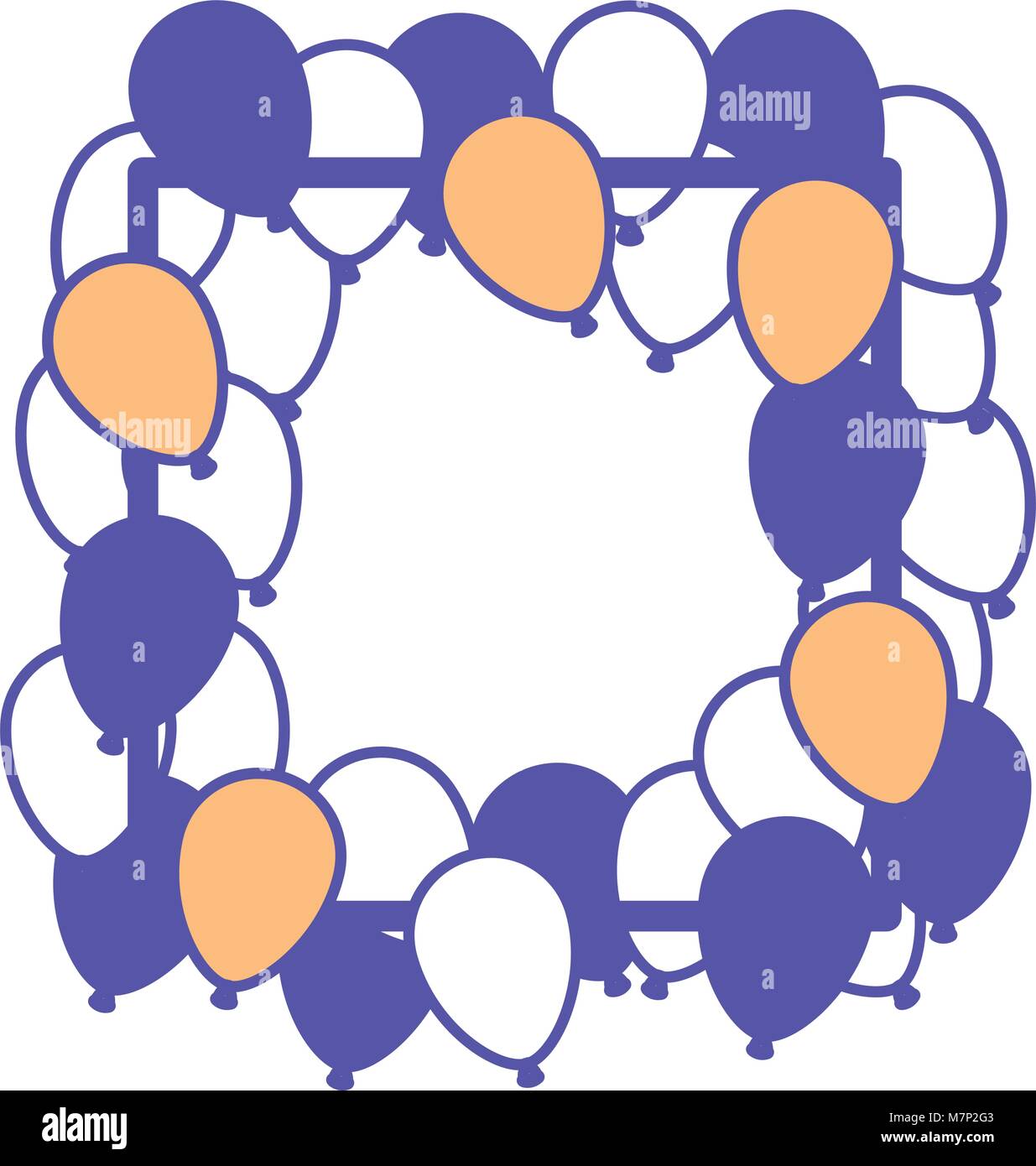 balloons air party decorative frame Stock Vector Image & Art - Alamy