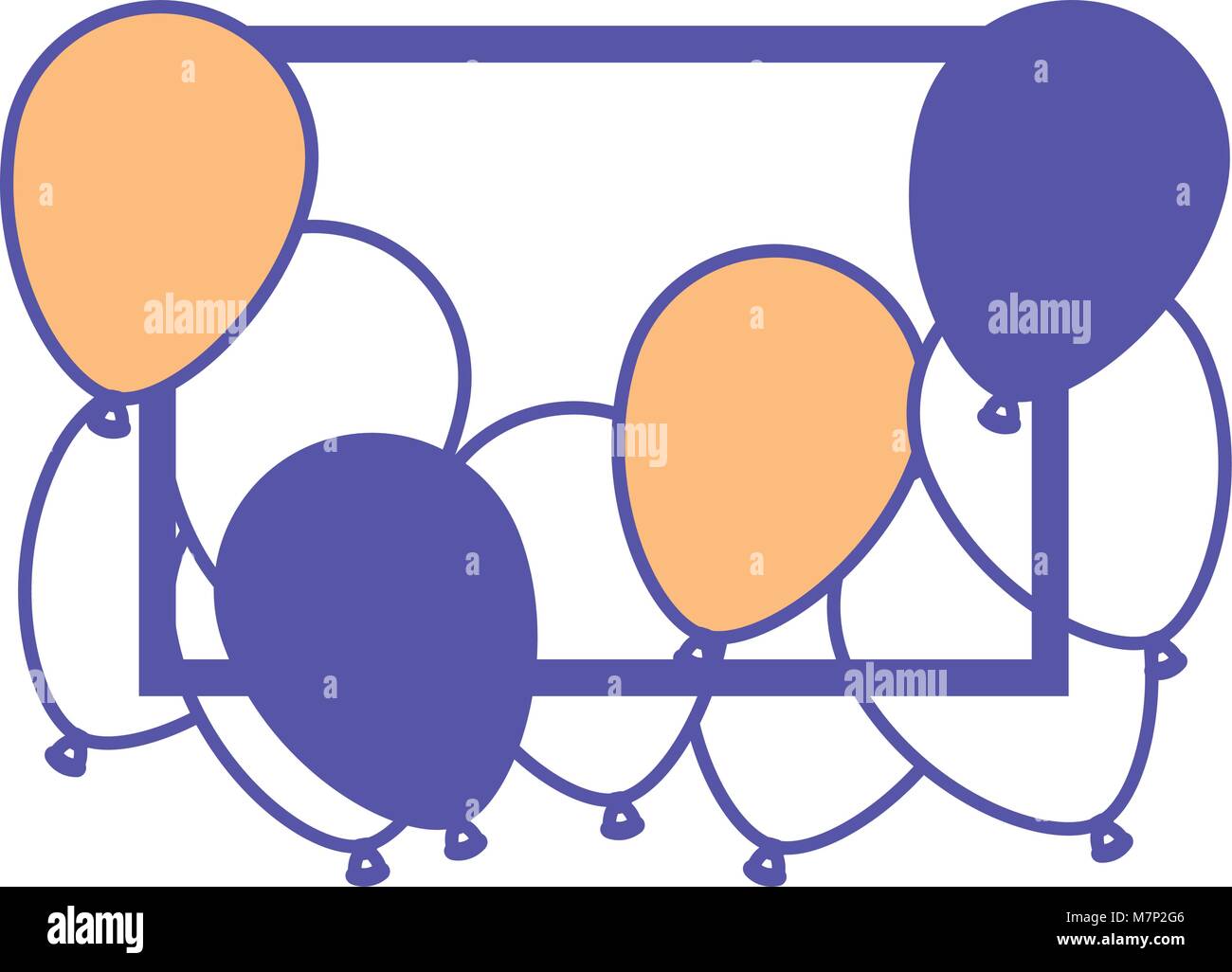 balloons air party decorative frame Stock Vector Image & Art - Alamy