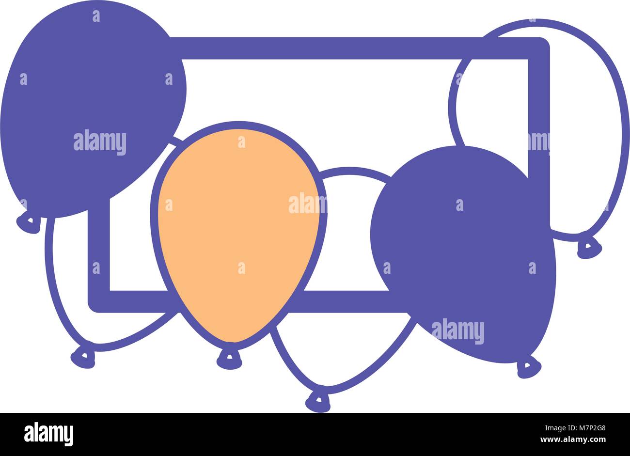 balloons air party decorative frame Stock Vector Image & Art - Alamy