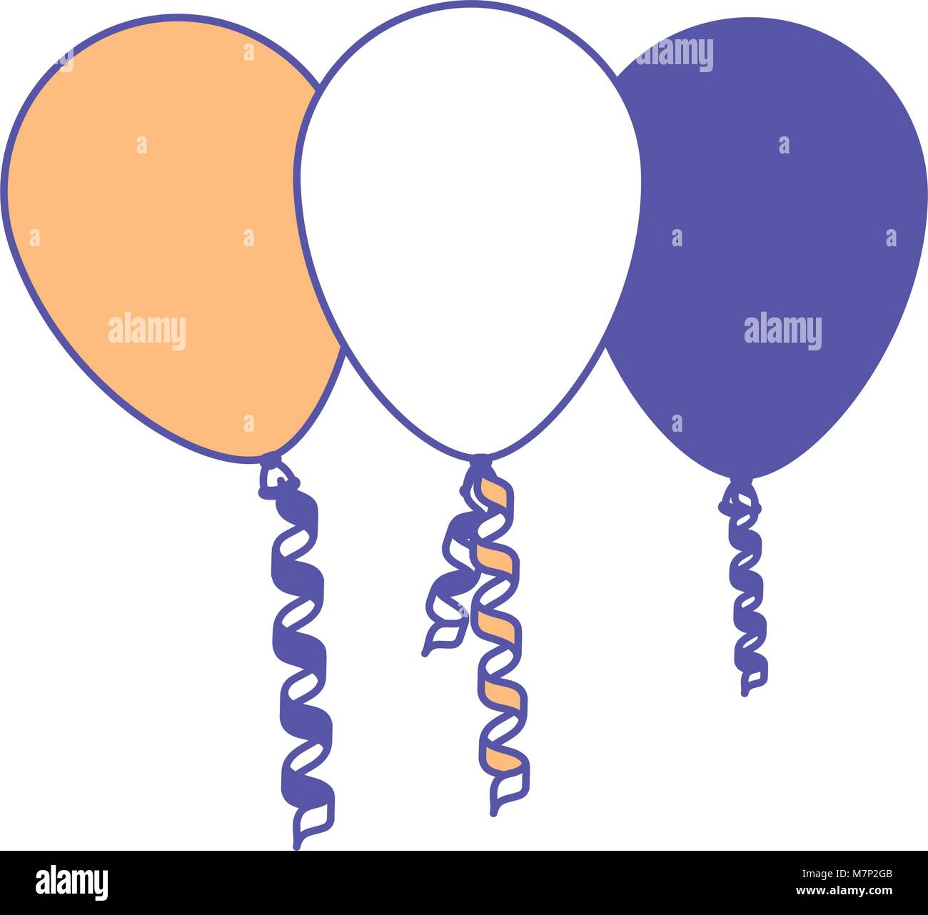 balloons air party decorative icon Stock Vector Image & Art - Alamy