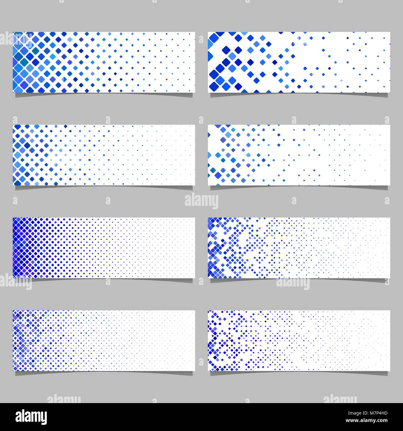 Sharpness Banner Pattern Abstract square pattern banner template set Stock Vector Image & Art ...
