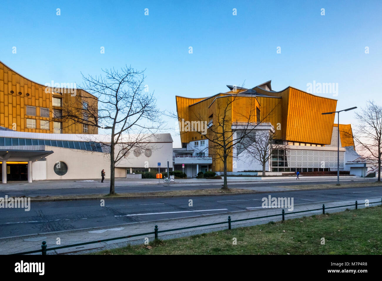 Berliner Philharmonie,Berlin Philharmonic Concert Hall designed by Hans Scharoun. Classical concert venue with stylish modern architecture Stock Photo