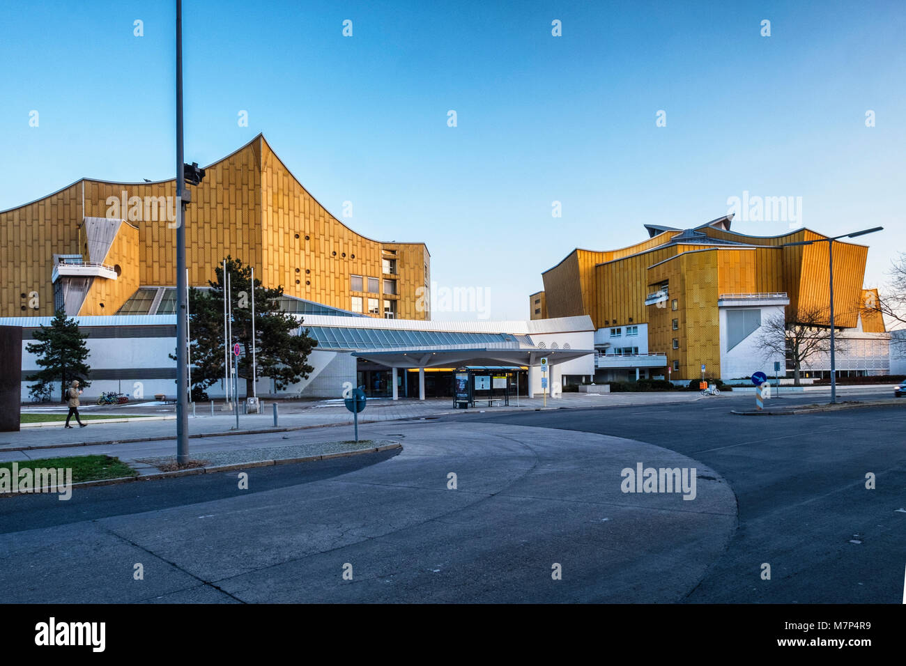 Berliner Philharmonie,Berlin Philharmonic Concert Hall designed by Hans Scharoun. Classical concert venue with stylish modern architecture Stock Photo