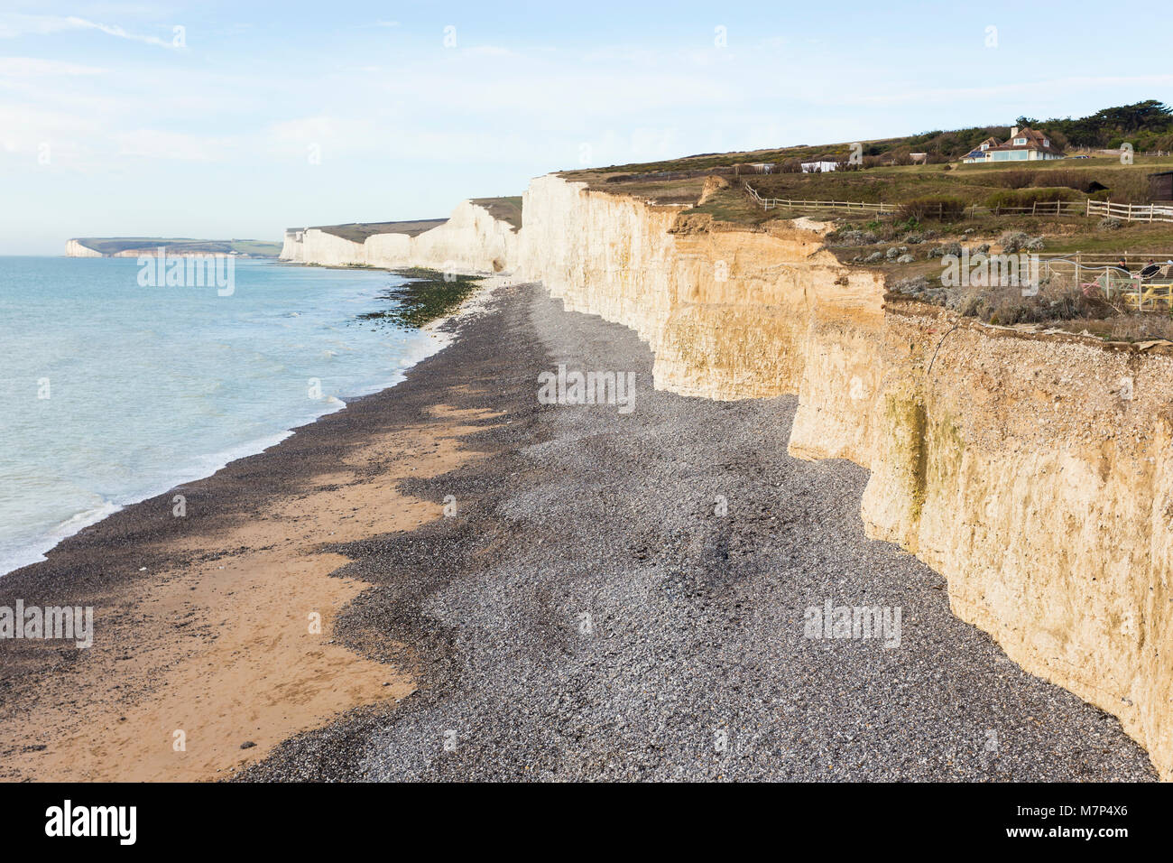 The Seven Sisters is a series of chalk cliffs by the English Channel
