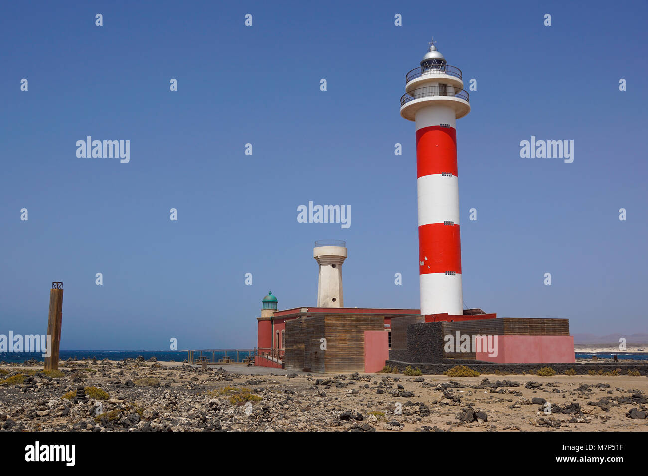 Lighthouse in Fuerteventura . Spain lighthouse. The old lighthouse . Stock Photo