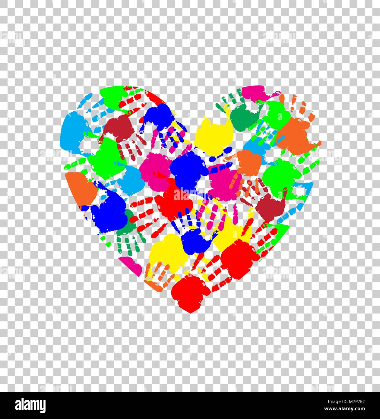 photo Background Colorful Hands Clipart https www alamy com stock photo vibrant heart icon made of colored hand prints isolated on transparent 176895098 html