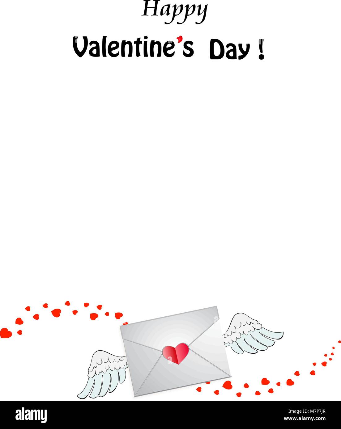 happy valentines day template closed heart stamped envelope with envelope wave