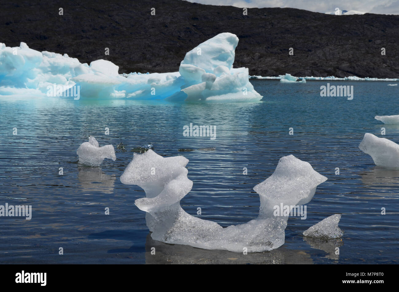 Steffen glacier in Campo de Hielo Sur (Southern Patagonian Ice Field), Chilean Patagonia Stock Photo