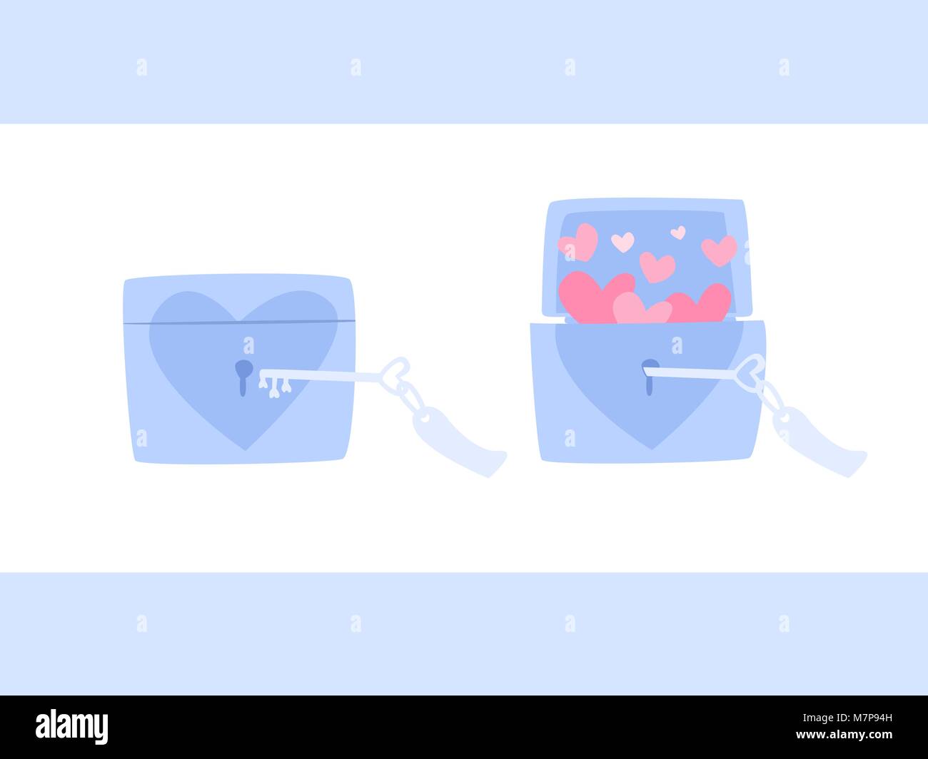 Valentine's day heart box Stock Vector Images - Alamy