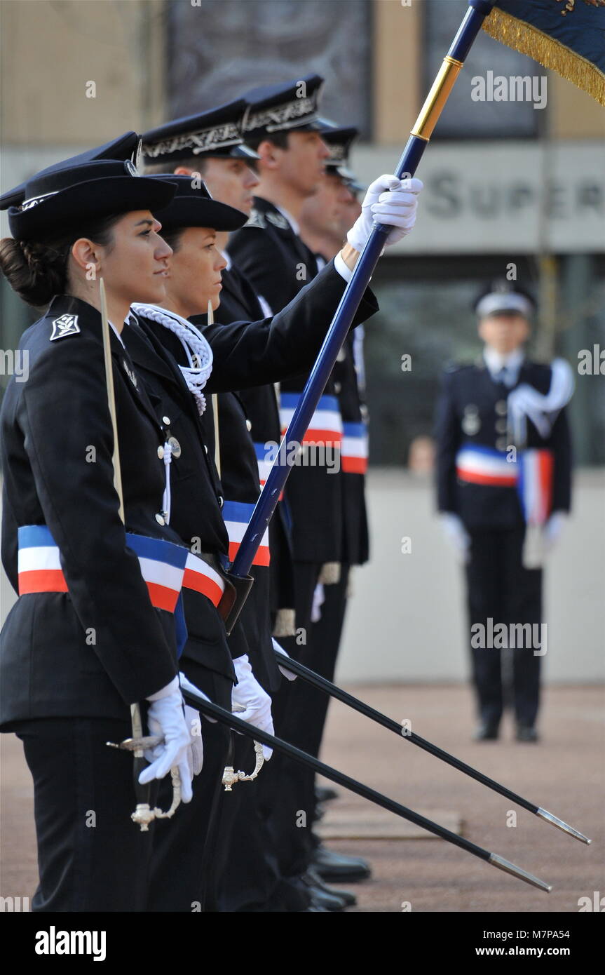 Female french police officer hi-res stock photography and images - Alamy